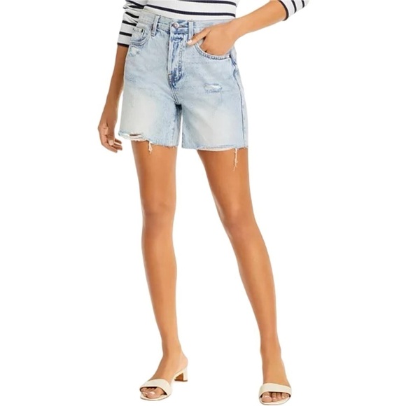 NWT PISTOLA Devin High Rise Cut Off Light Jeans Shorts Sz 31 - Picture 1 of 6